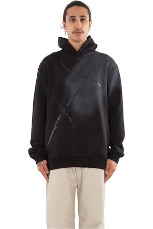 HELIOT EMIL Bluzy, Mężczyzna, Czarny, XL, Bluza z nadrukiem 3D w Blk 01