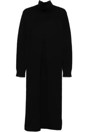 Jil Sander Sukienki, Kobieta, Czarny, L, Sukienka dzianinowa