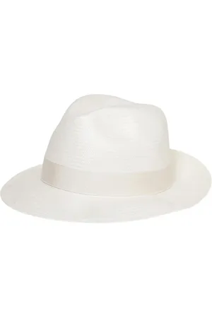 Borsalino Akcesoria, Kobieta, Biały, M, Żółty Kapelusz Fedora dla Kobiet