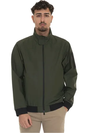 HUGO BOSS Kurtki, Mężczyzna, Zielony, S, Kurtka Bomber J-Larzac z Logo na Ręku