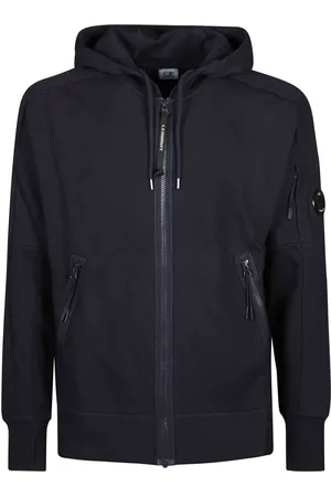 C.P. Company Bluzy, Mężczyzna, Niebieski, M, Bluzy z kapturem i otwartą kieszenią