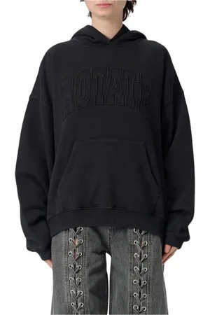 ROTATE Bluzy, Kobieta, Czarny, M, Czarna Bluza z Haftem dla Kobiet