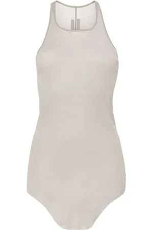 Rick Owens Koszulki, Kobieta, Szary, M, Pearl Rib Tank Top