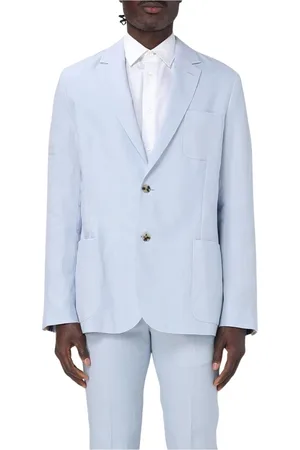 Paul Smith Kurtki, Mężczyzna, Niebieski, 2XL, Beżowy Garnitur Lniany Blezer