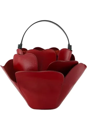 Staud Torebki, Kobieta, Czerwony, ONE SIZE, Czerwona Skórzana Torba Juliet - Uchwyt