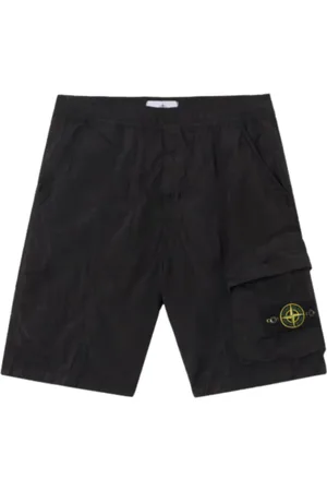 Stone Island Szorty, Mężczyzna, Czarny, W30, Nylon, Iridescent Cargo Shorts z Econyl®