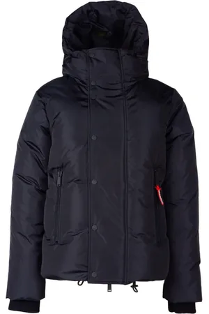 Dsquared2 Kurtki, Mężczyzna, Czarny, XL, Nylon, Męska Kurtka Puchowa Nylonowa