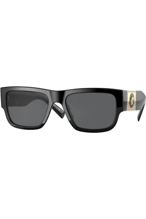 VERSACE Akcesoria, Mężczyzna, Czarny, 56 MM, Okulary przeciwsłoneczne Medusa Stud w kolorze Gb