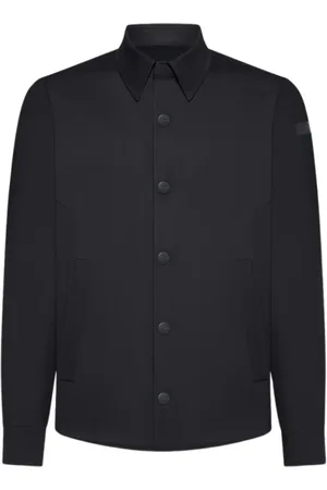 RRD Koszule, Mężczyzna, Niebieski, M, Nowoczesna Kurtka Overshirt Niebiesko-Czarna