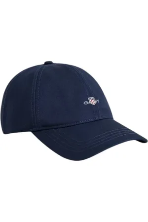 GANT Akcesoria, Mężczyzna, Niebieski, ONE SIZE, Bawełna, Czapka z daszkiem Shield Cap z graficznym haftem