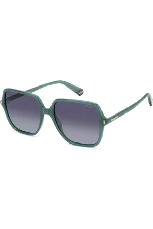 Polaroid Akcesoria, Kobieta, Zielony, 56 MM, Zielono-Szare Okulary Przeciwsłoneczne