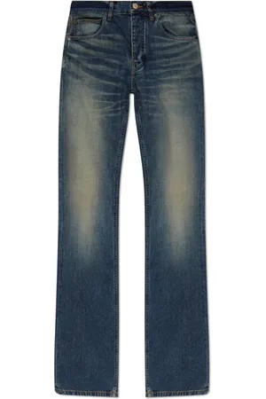 Balenciaga Jeansy, Kobieta, Niebieski, M, Bawełna, Jeansyy z efektem `vintage`