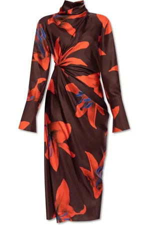 Alexander McQueen Sukienki, Kobieta, Czerwony, S, Jedwabna sukienka