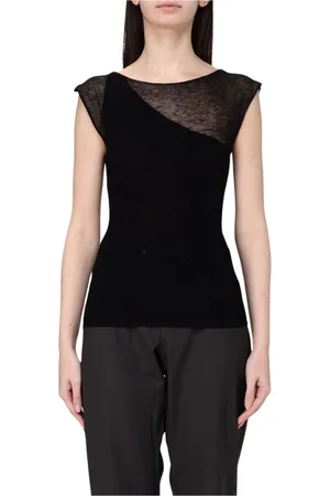 Paloma Wool Koszulki, Kobieta, Czarny, L, Czarny Top z kwadratowym dekoltem