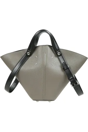 Maison Margiela Torebki, Mężczyzna, Beżowy, ONE SIZE, Mała młotkowana skórzana torba na ramię
