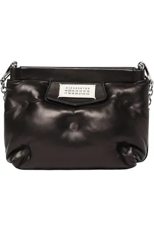Maison Margiela Torebki, Kobieta, Czarny, ONE SIZE, Czarna Pikowana Skórzana Mini Torba