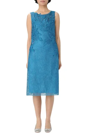 Alberta Ferretti Sukienki, Kobieta, Niebieski, S, Turkusowa Sukienka Maxi z Dekoltem w Serek