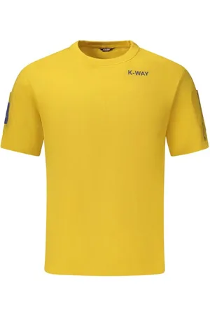 K-Way Koszulki, Mężczyzna, Żółty, L, Bawełna, Żółty Bawełniany T-shirt Męski
