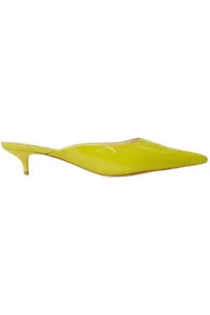 Twin-Set Buty, Kobieta, Zielony, 41 EU, Vernice Decollete Mules Kitten Heel