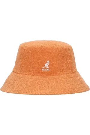 Kangol Akcesoria, Mężczyzna, Pomarańczowy, L, Nylon, Papaja Mleko Kapelusz wiaderkowy