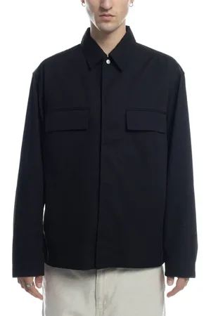 Norse projects Kurtki, Mężczyzna, Czarny, S, Elegancka koszula z rozdartym materiałem