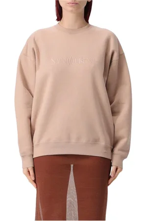 Saint Laurent Bluzy, Kobieta, Różowy, M, Różowy Bluza z Haftem