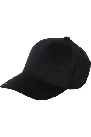 Emporio Armani Akcesoria, Kobieta, Czarny, ONE SIZE, Czarna Aksamitna Czapka Baseballowa Stylowy Dodatek