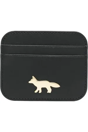Maison Kitsuné Akcesoria, Kobieta, Czarny, ONE SIZE, Minimalistyczny Portfel na Karty