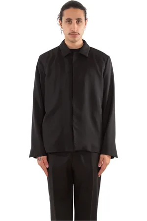 COSTUMEIN Kurtki, Mężczyzna, Czarny, M, Elegancki Blezer z Drobnej Wełny
