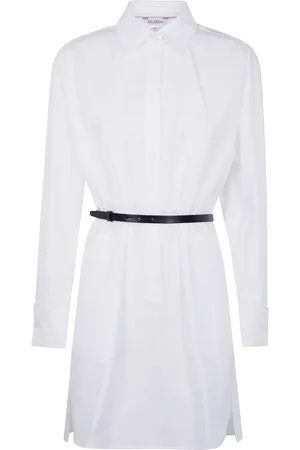 Max Mara Sukienki, Kobieta, Biały, 2XS, Oversized Mini Sukienka