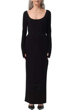 Norma Kamali Sukienki, Kobieta, Czarny, M, Elegancka Czarna Sukienka Maxi
