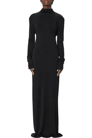 Khaite Sukienki, Kobieta, Czarny, S, Czarna Elegancka Sukienka Midi