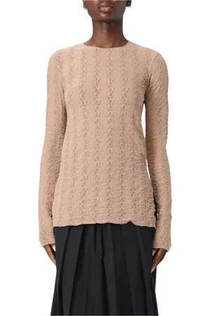 UMA WANG Koszulki, Kobieta, Różowy, M, Różowy Zasłoniony Bezrękawnik Elegancki Top
