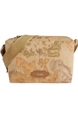 ALVIERO MARTINI 1A CLASSE Torebki, Kobieta, brązowy, ONE SIZE, Brązowa torba na ramię z nadrukiem Geo Classic