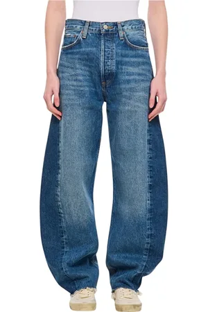 AGOLDE Jeansy, Kobieta, Niebieski, W26, Denim, Vintage Split Hem Jeansy