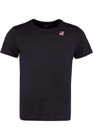 K-Way Koszulki, Mężczyzna, Niebieski, L, Bawełniany T-shirt z nadrukiem logo