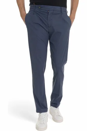 Berwich Spodnie, Mężczyzna, Niebieski, L, Spodnie Slim Fit