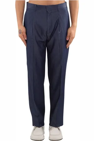 COSTUMEIN Spodnie, Mężczyzna, Niebieski, M, Denim, Spodnie z Denimu z Plisami w SS