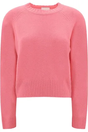 Allude Swetry, Kobieta, Różowy, M, Kaszmir, Sweter z kaszmiru z wzorem żebrowanym
