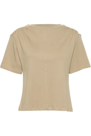 Karen by Simonsen Koszulki, Kobieta, Beżowy, 2XL, Szeroki Ramię Tee Top Chinchilla