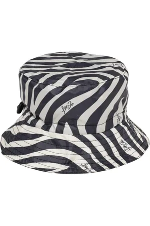 Liu Jo Akcesoria, Kobieta, Czarny, ONE SIZE, Elegant Zebra Print Bucket Hat