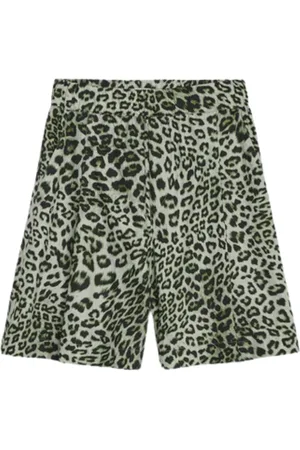 A PAPER KID Szorty, Mężczyzna, Zielony, S, Animal Print Bermuda Shorts