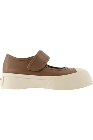 Marni Buty, Kobieta, brązowy, 37 EU, Skóra, Stylowe Sandały Jane