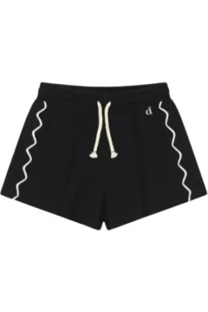 Dixie Szorty, Kobieta, Czarny, 2XL, Spodenki Dziewczęce z Regulowanym Pasem