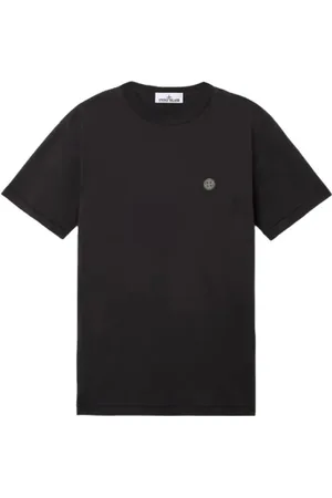 Stone Island Koszulki, Mężczyzna, Czarny, L, T-shirt Slim Fit z logo kompasu