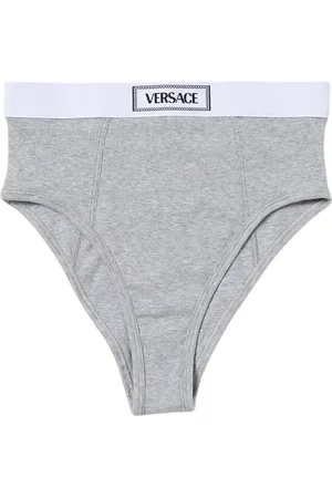 VERSACE Bielizna, Kobieta, Szary, XL, Żakardowe Wysokie Szare Bielizna