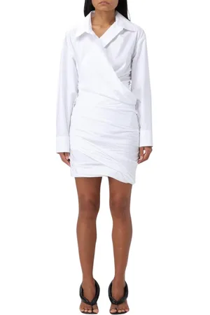 Alexander Wang Sukienki, Kobieta, Biały, M, Biała Bawełniana Mini Sukienka