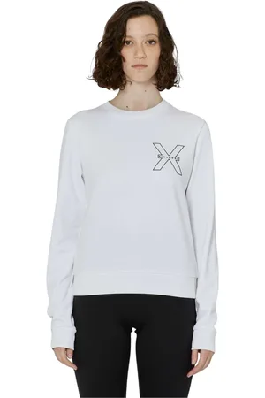 John Richmond Bluzy, Kobieta, Biały, L, Bawełna, Bluza z logo z przodu