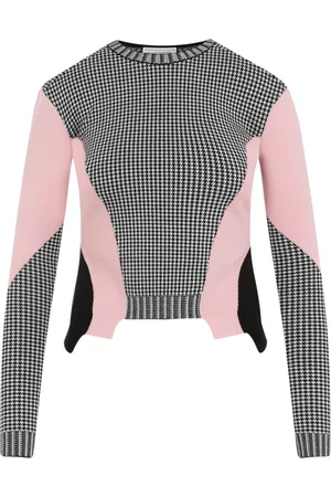 Alexander McQueen Swetry, Kobieta, Wielobarwność, S, Elegancki Czarny Sweter w Pieski