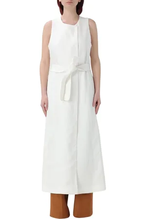 Max Mara Sukienki, Kobieta, Biały, XS, Biała Bezrękawnik Sukienka